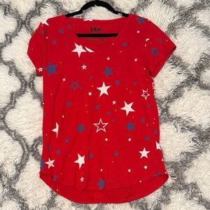 Red Star Pattern Tee Shirt